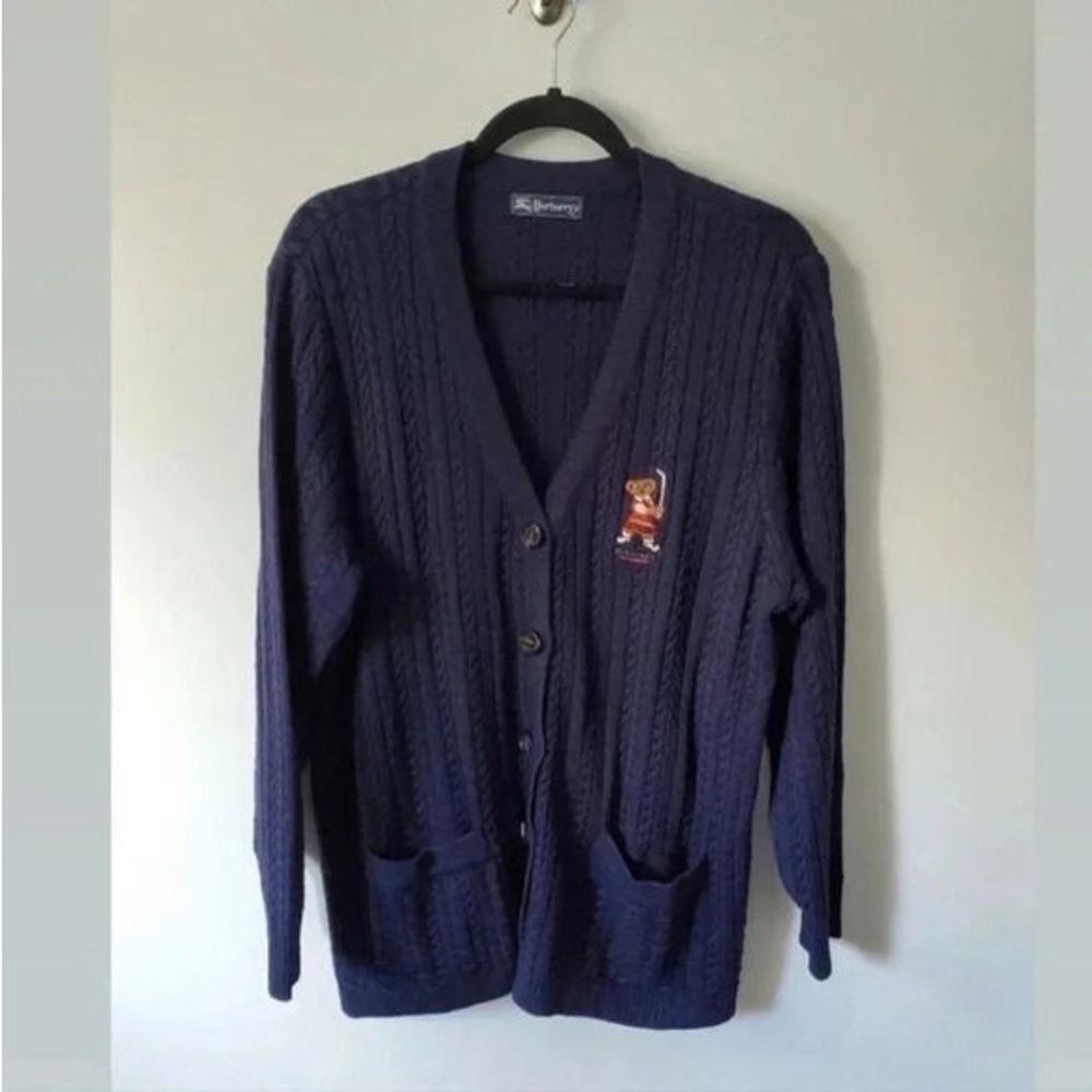 Navy Blue Cardigan Sweater
